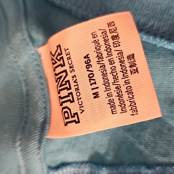 PINK Victoria's Secret Blue Tank Size M - Picture 3 of 4